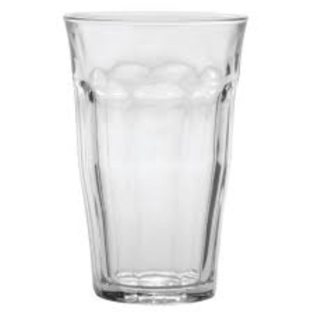 Set of 8 Vintage Duralex Picardie Clear Tumblers 16 oz.